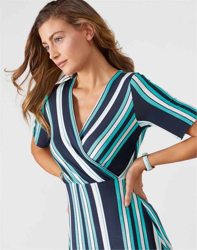 turquoise wrap dress