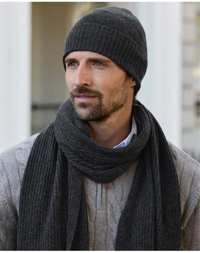 Mens Pure Cashmere Hat