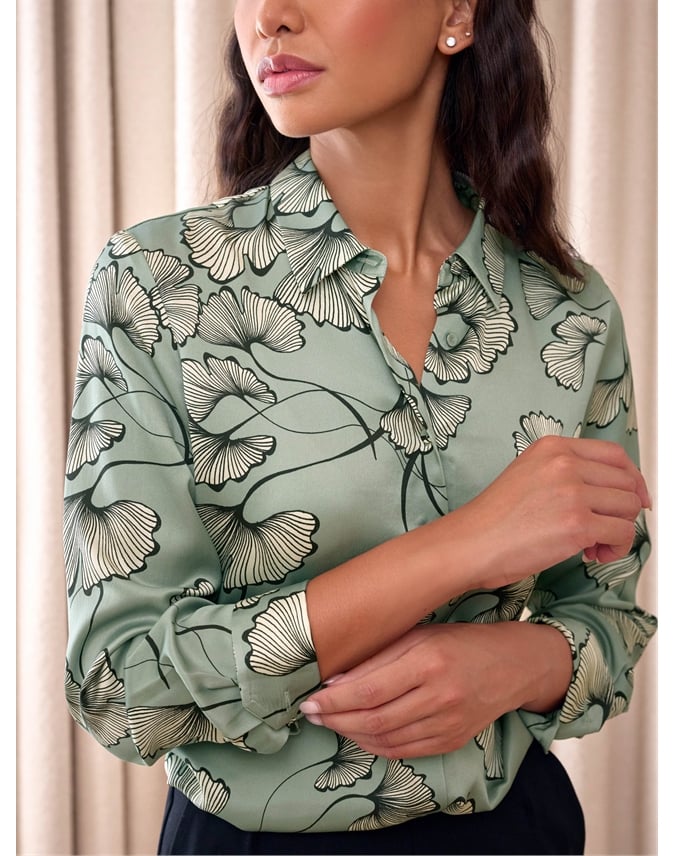 Sand Washed Pure Silk Satin Blouse