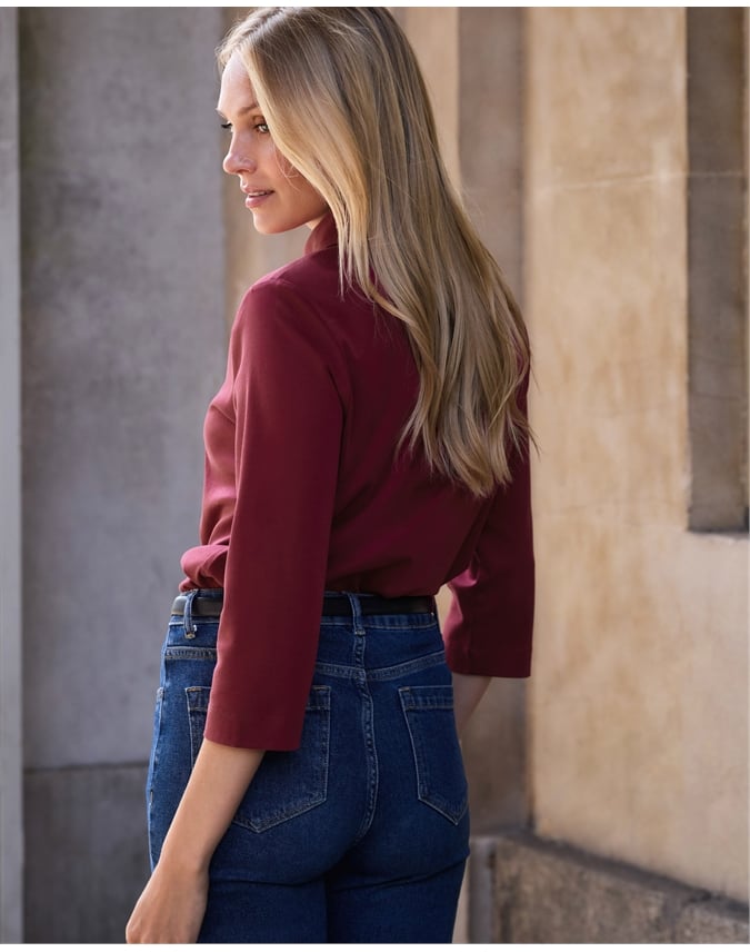 Jersey Polo Top