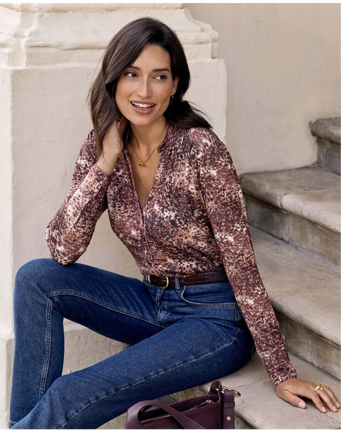 Viscose Jersey V Neck Shirt