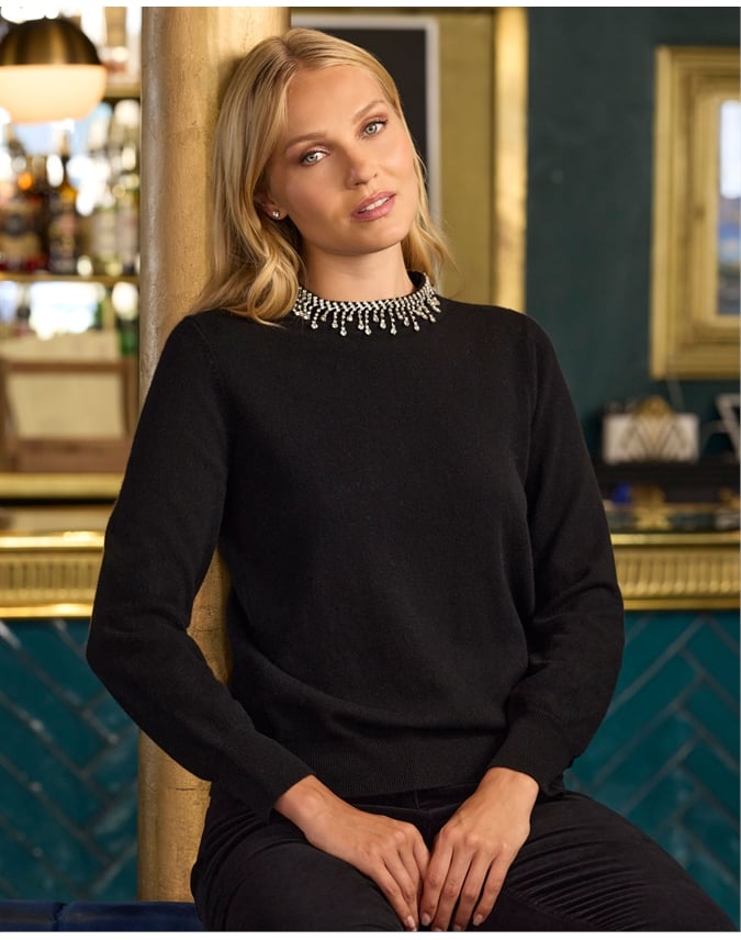 Wool Cashmere Droplet Sweater