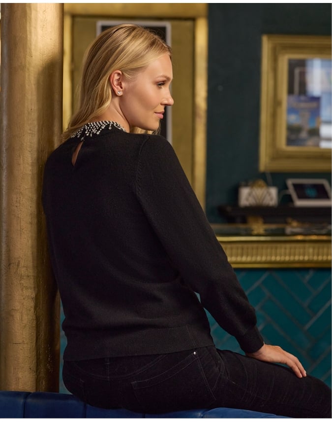 Wool Cashmere Droplet Sweater