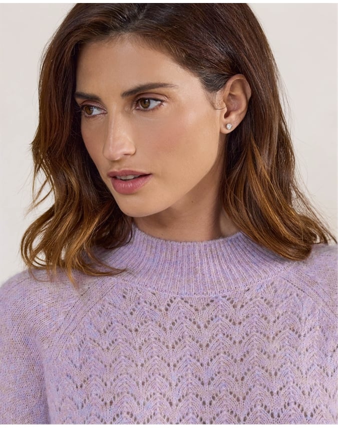 Alpaca Silk Pointelle Sweater