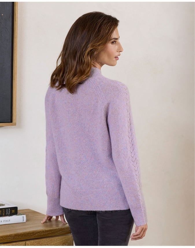 Alpaca Silk Pointelle Sweater
