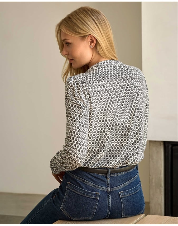 Frill Button Blouse