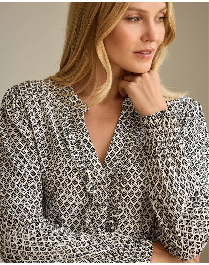 Frill Button Blouse