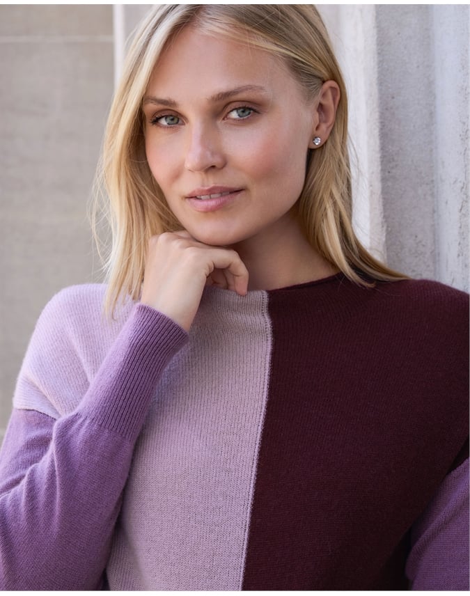 Gassato Block Color Sweater