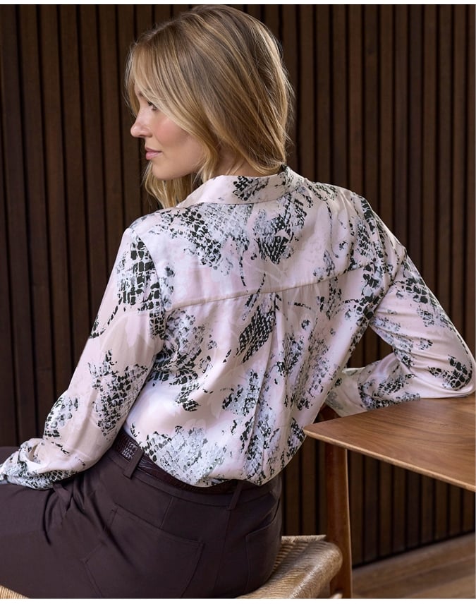Sand Washed Pure Silk Satin Blouse