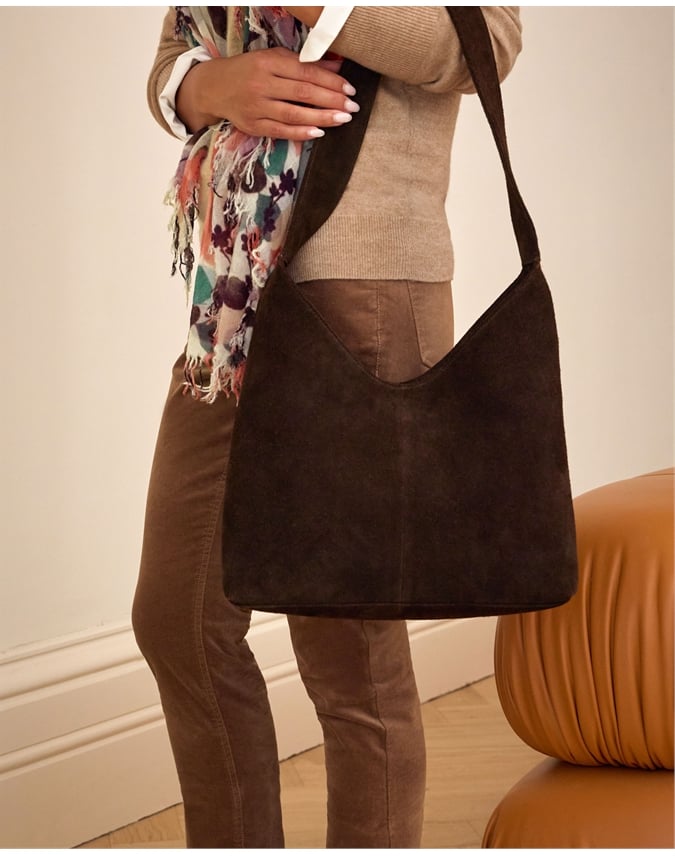 Suede Hobo Bag