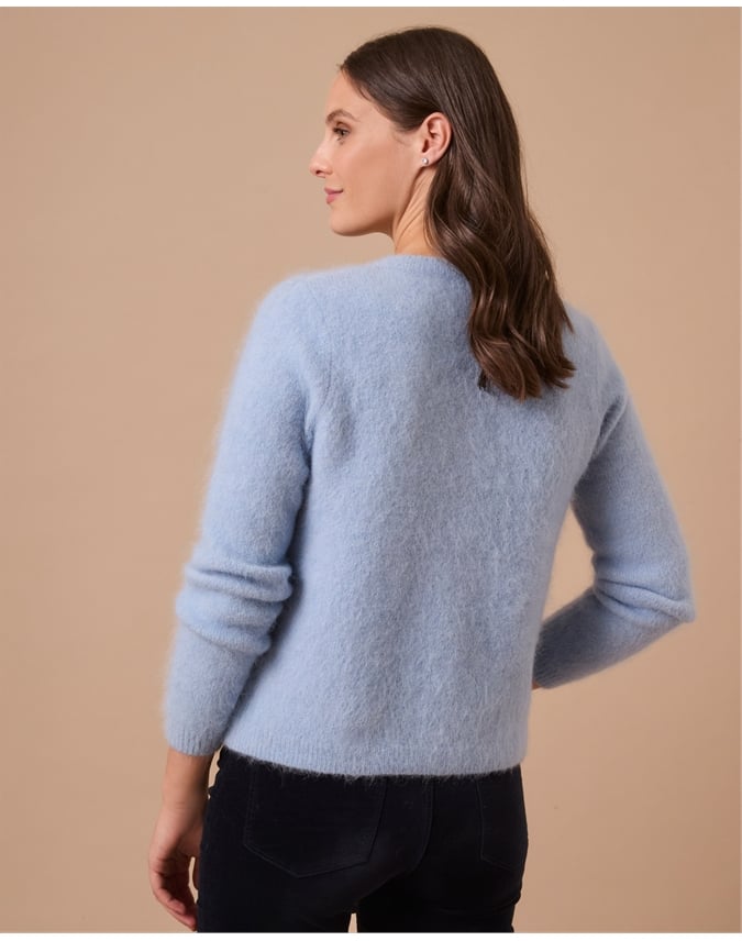Alpaca Wool Brushed Cardigan