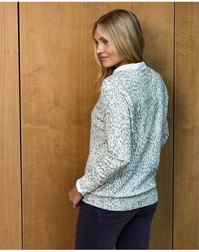 Wool Cashmere Animal Ombre Sweater