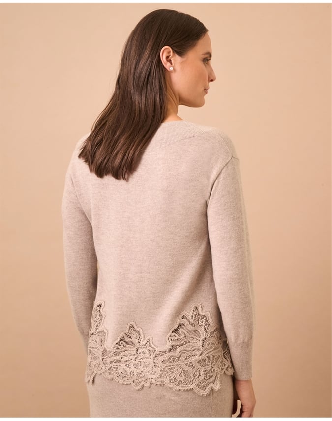 Wool Lace Hem Tunic