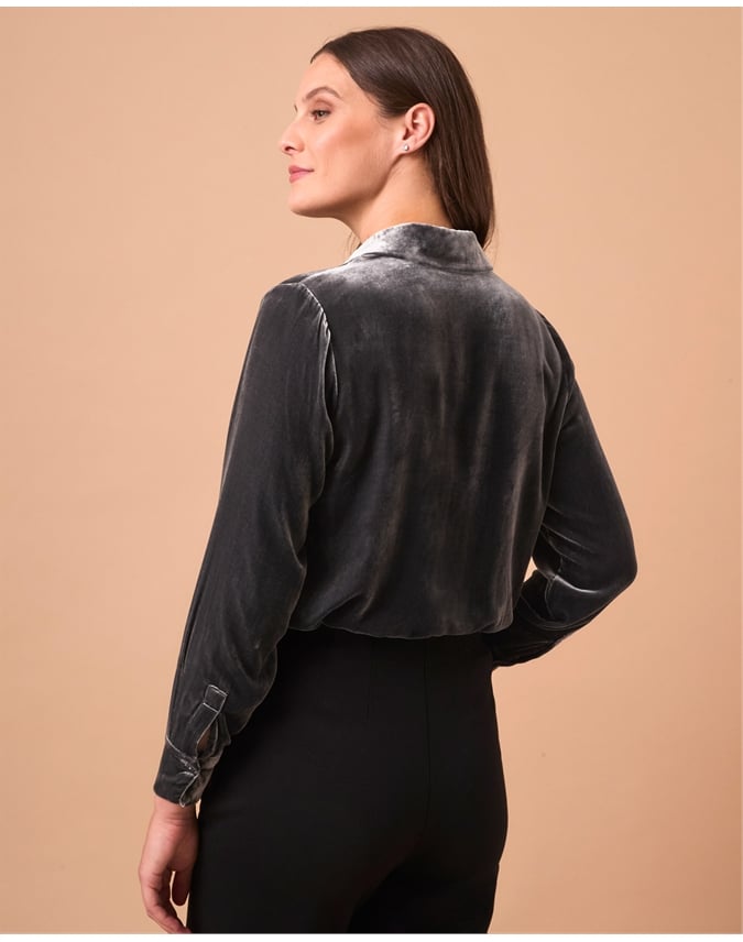 Pure Silk Velvet Shirt