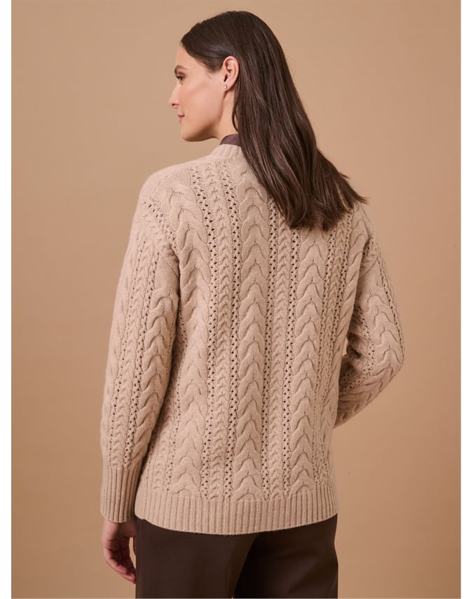 Luxe Cashmere Cable Cardigan