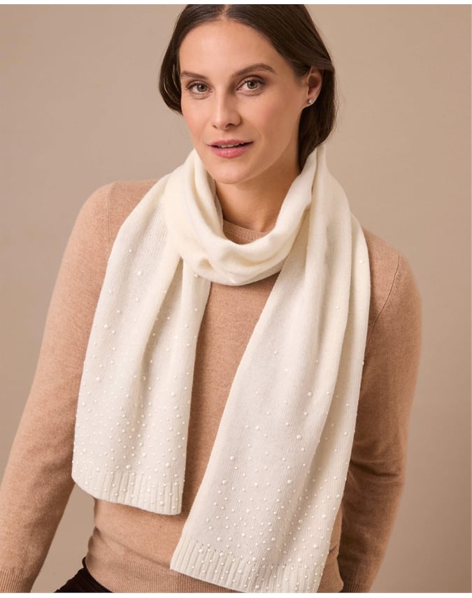 Lambswool Pearl Scarf