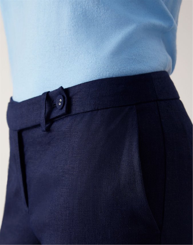 slim leg cropped trousers