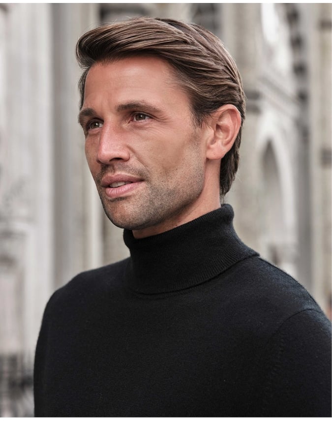 Mens Cashmere Roll Neck Sweater