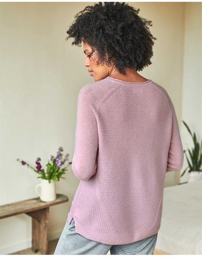 Organic Cashmere Soft Textured Sweater