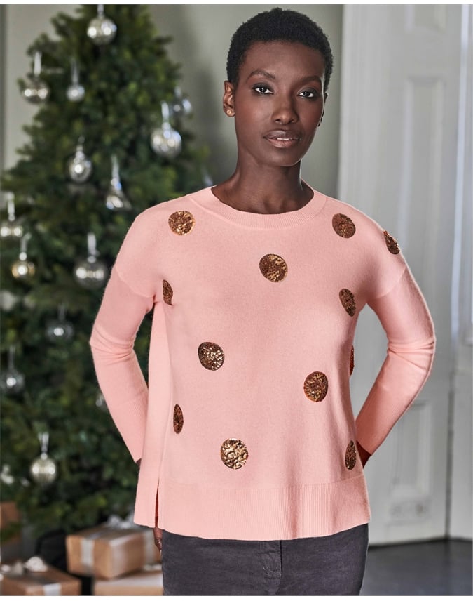 gold sequin jumper