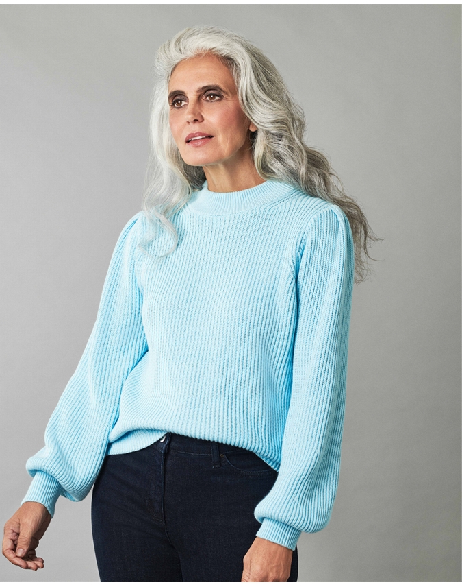 sweater with puffy sleeves