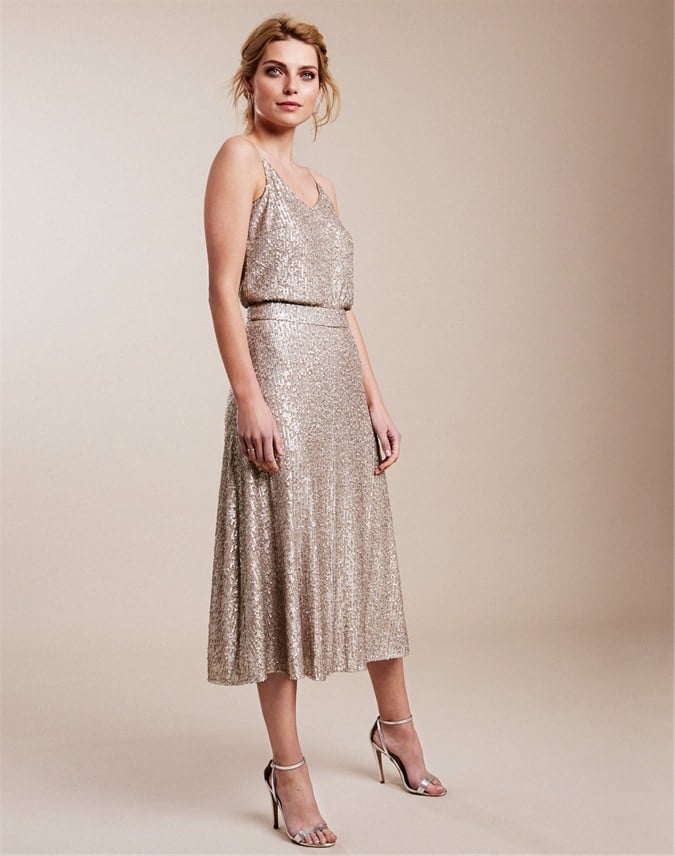 sequin midi skirts