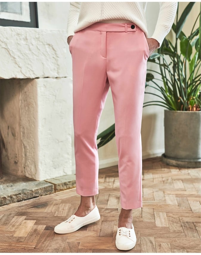 hot pink tailored trousers