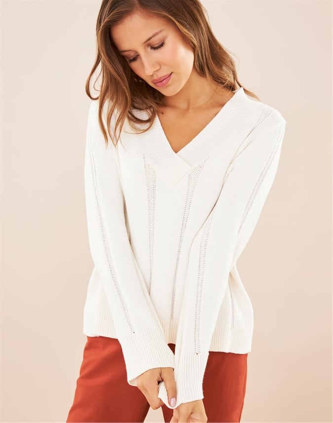 v neck cricket sweater