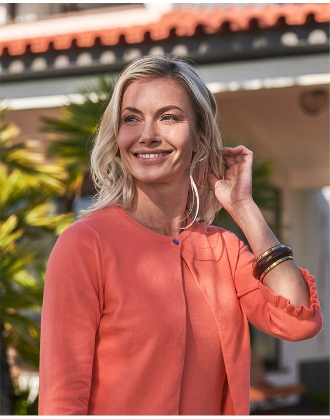 orange shrug cardigan