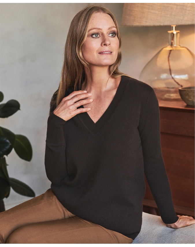 chocolate cashmere sweater