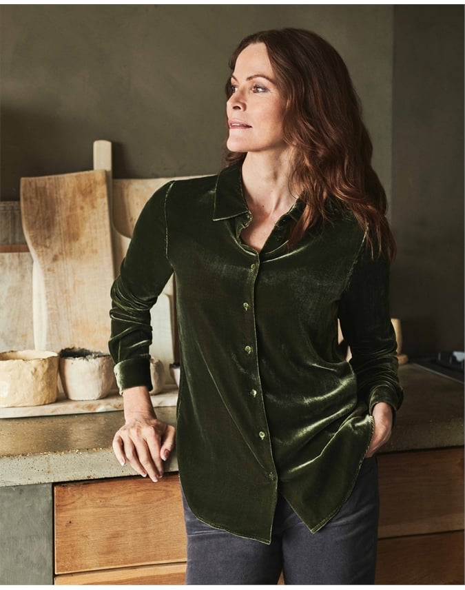 Silk velvet blouse Clearance