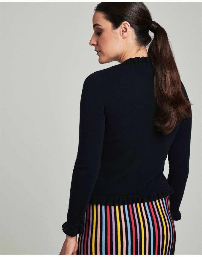 frill edge cardigan