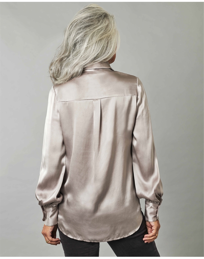 silk satin shirt womens