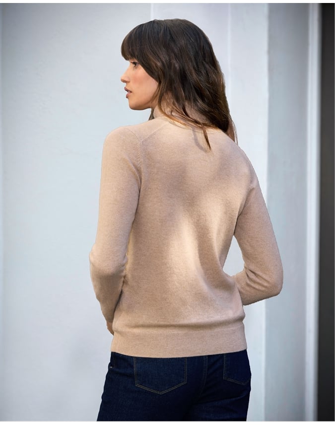 Womens Cashmere Turtle Neck Sweater