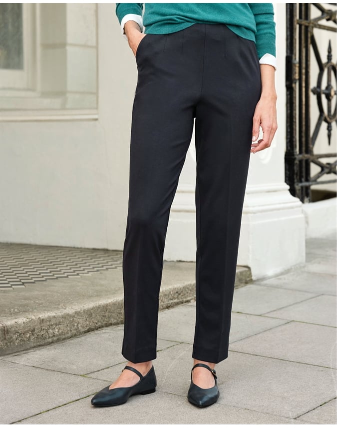 Pintuck Compact Stretch Trouser