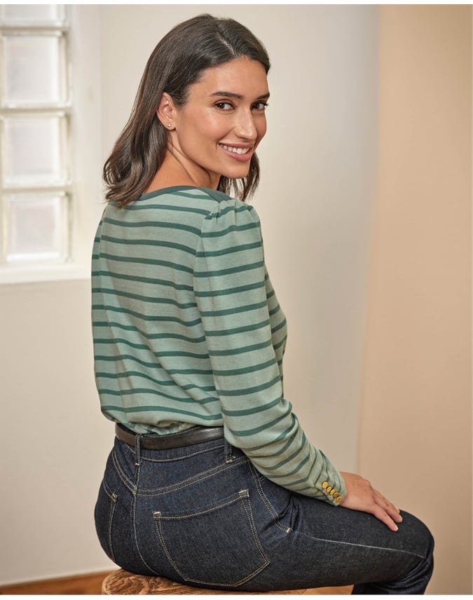Button Sleeve Top