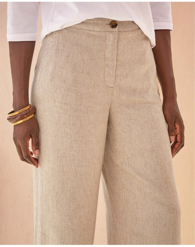 Textured Linen Trouser