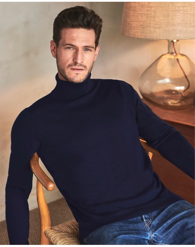 merino polo neck sweater