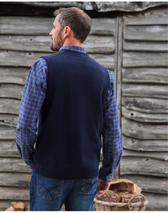 Mens Lambswool Vest