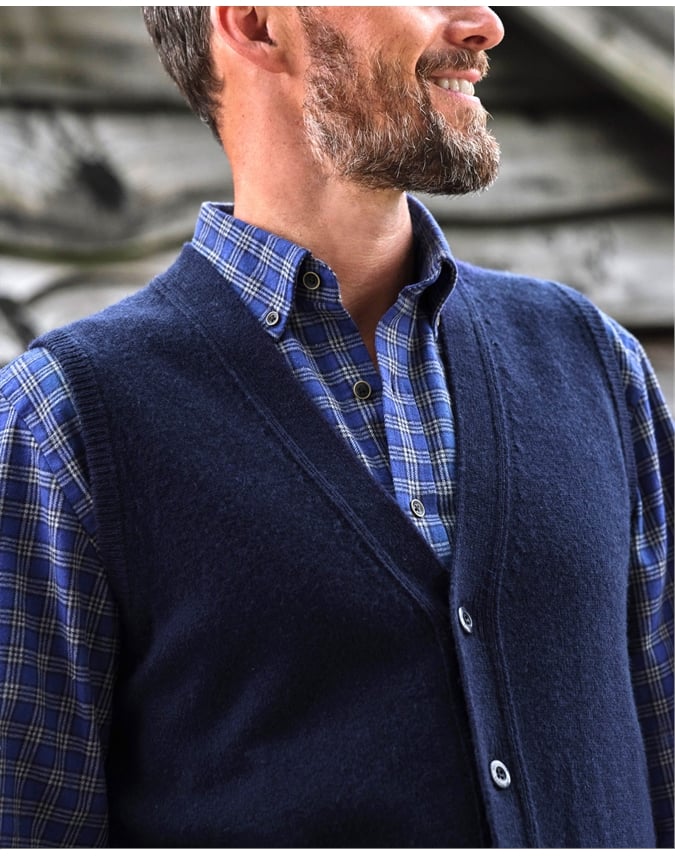 Mens Lambswool Vest