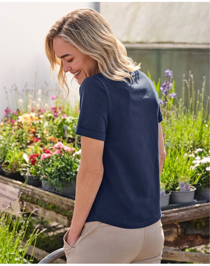 Organic Cotton Scoop Neck Top