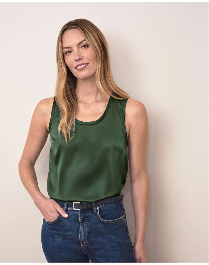 Silk Front Jersey Vest