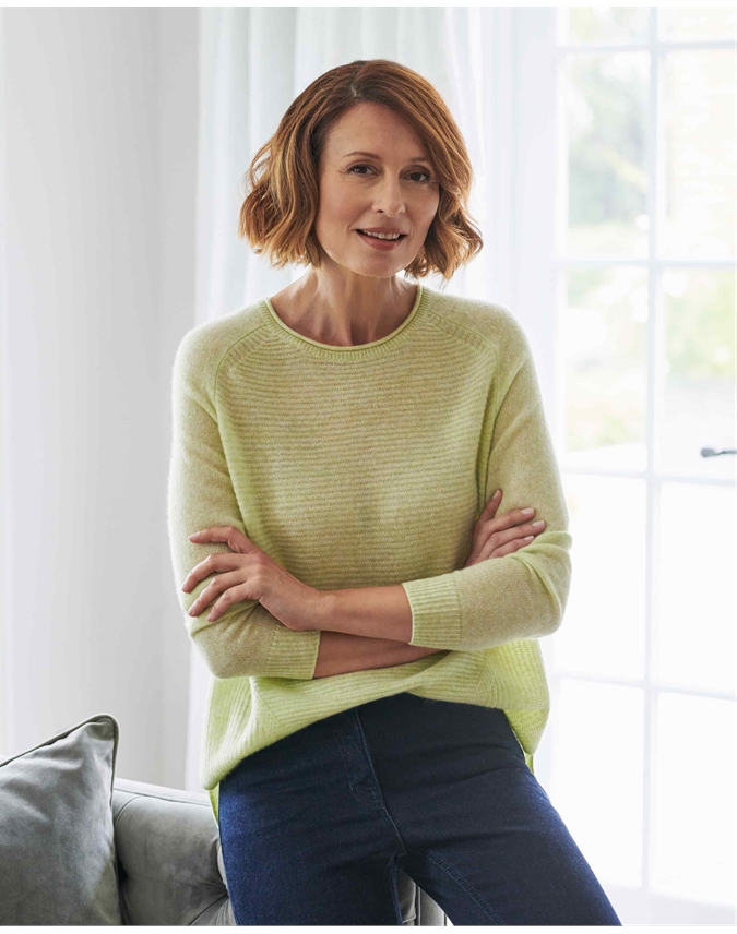 Organic Cashmere Soft Textured Sweater