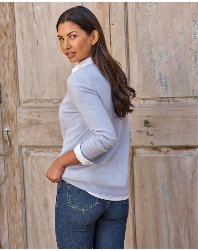 Womens Cashmere Boyfriend Sweater