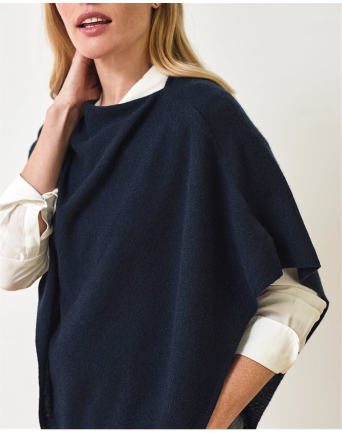 Organic Cashmere Gassato Poncho