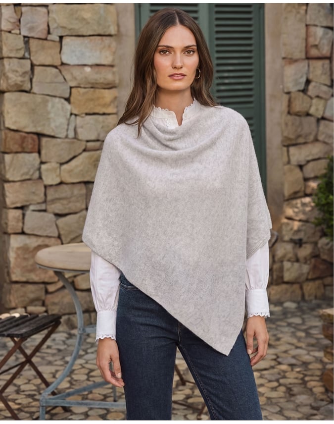 Organic Cashmere Gassato Poncho