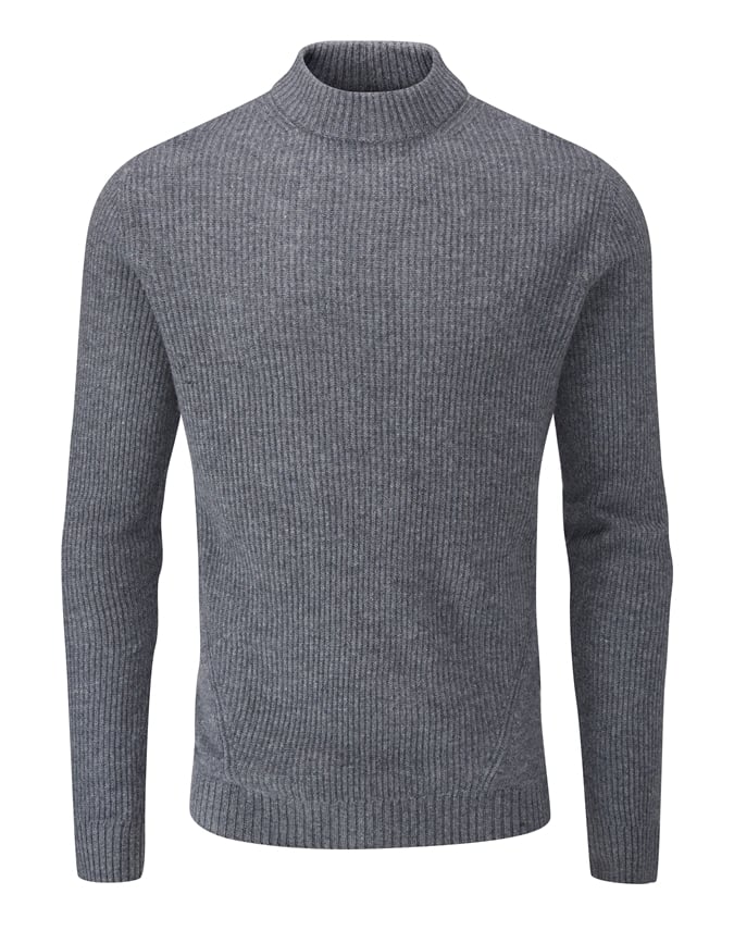 Mens Cashmere Ribbed Sweater