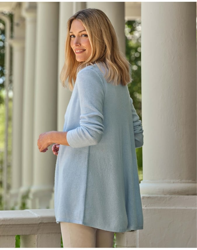 Gassato Lightweight Cashmere Swing Cardigan