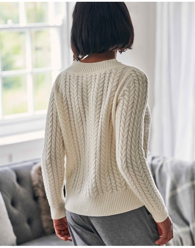 Lofty Cashmere Cable Sweater