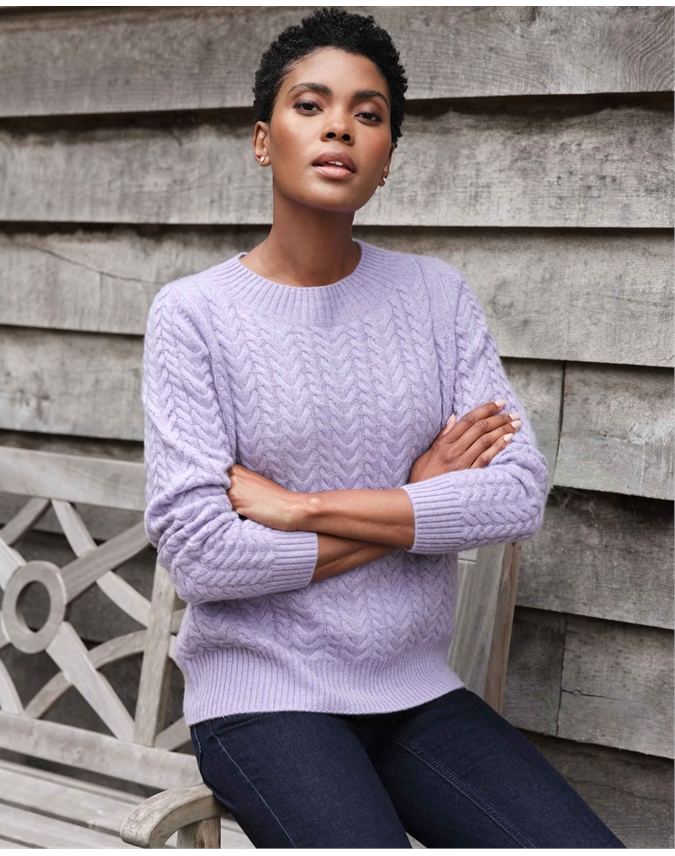 Lofty Cashmere Cable Jumper